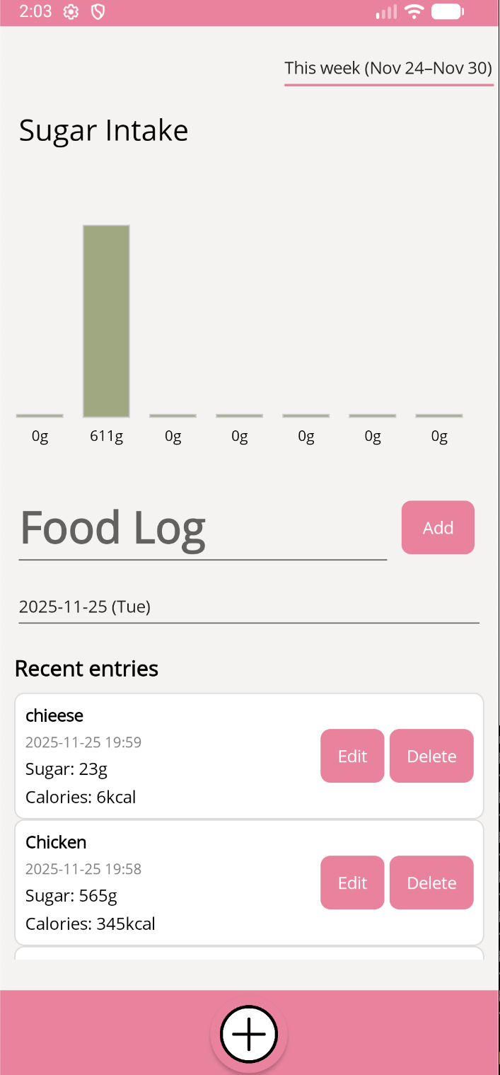 Phone showing BetterSweet